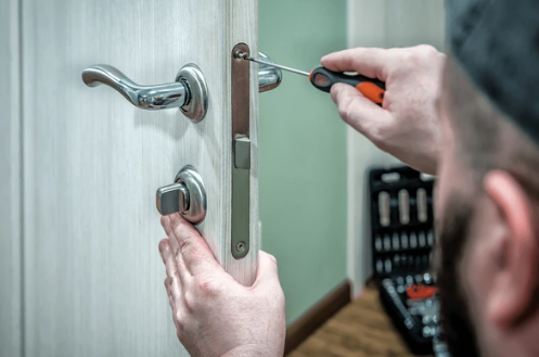 technician rekeying lock pins
